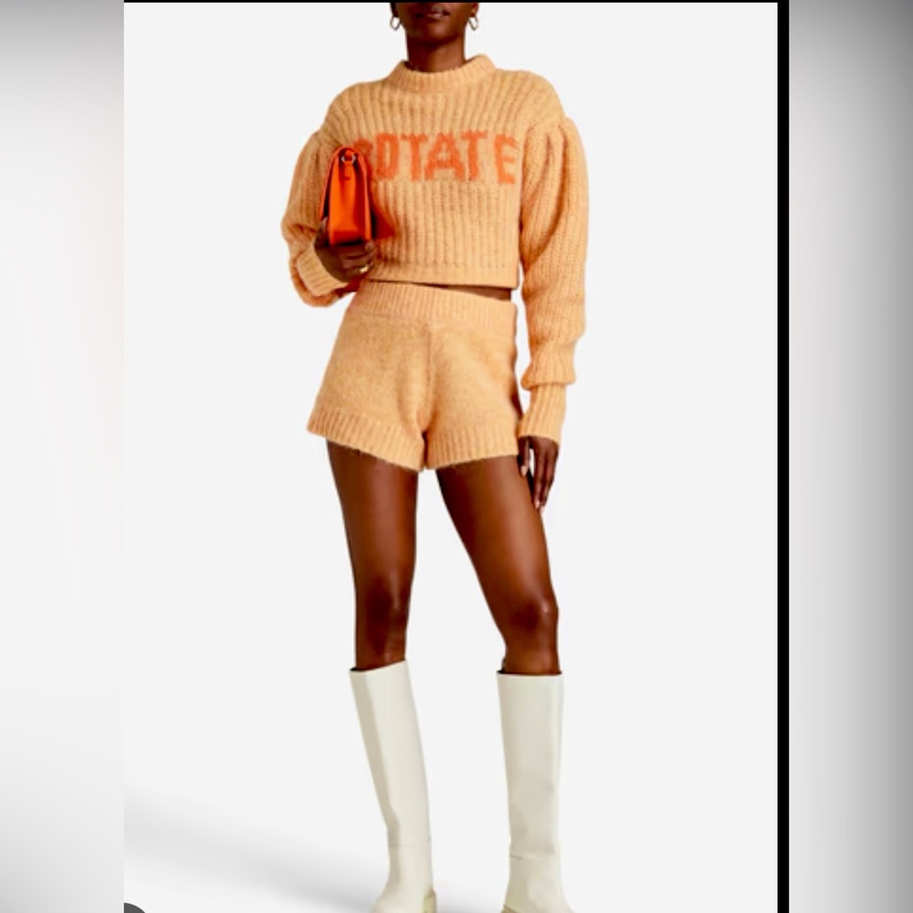 NWT ROTATE Set Adley Sweater & Susanna Shorts Wool Alpaca Knit 34 fits 2-6